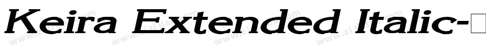 Keira Extended Italic字体转换